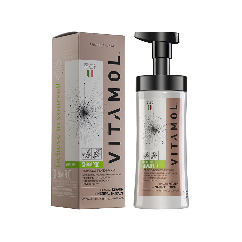 تصویر شامپو فاقد سولفات ویتامول مخصوص موهای رنگ شده و کراتینه