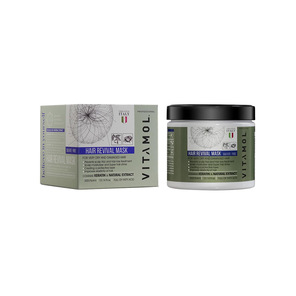 تصویر ماسک مو فاقد سولفات ویتامول مناسب موی خشک و آسیب دیده