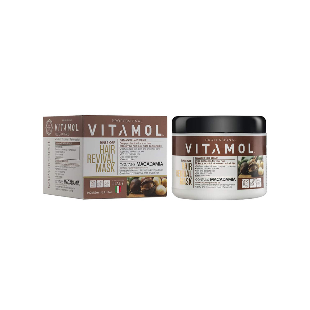 تصویر ماسک مو داخل حمام ماکادمیا ویتامول