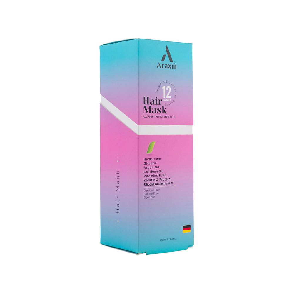 تصویر ماسک مو 12 کاره آراکسین مناسب انواع مو