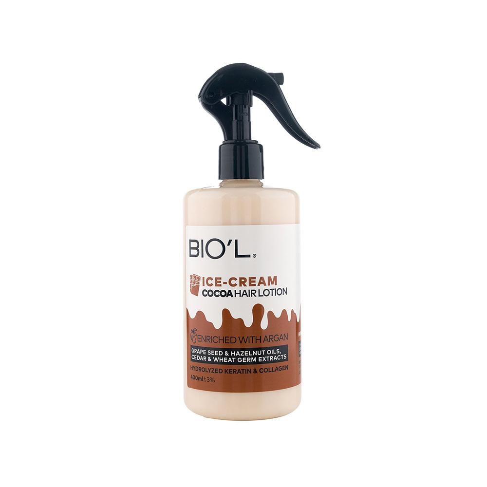 تصویر لوسیون مو بستنی شکلاتی بیول مناسب موی رنگ شده و آسیب دیده