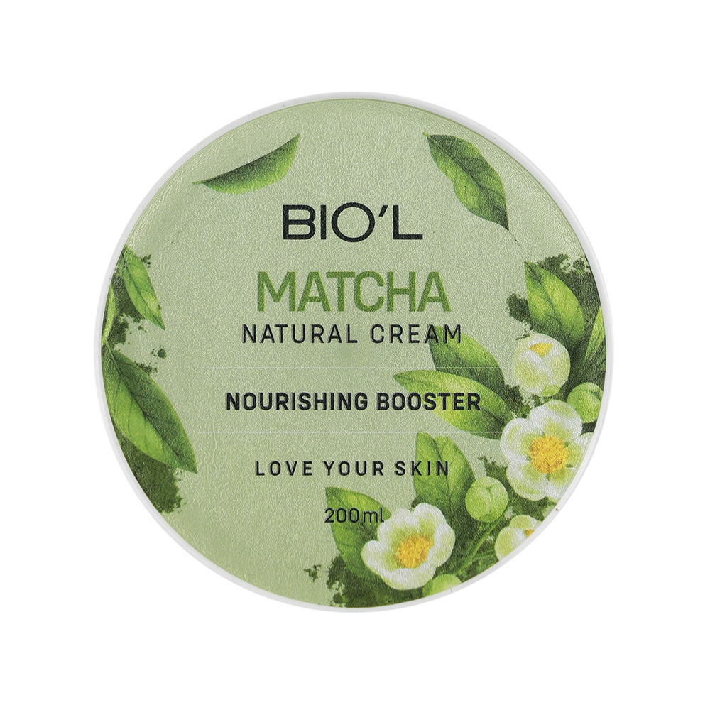 تصویر کرم مرطوب کننده کاسه ای عصاره ماچا و روغن ماکادمیا بیول