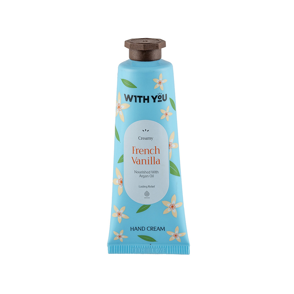 تصویر کرم مرطوب کننده دست وانیل و روغن آرگان ویت یو