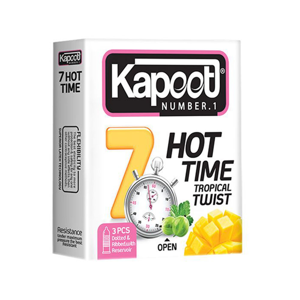 کاندوم تاخیری کاپوت مدل 7Hot Time بسته 3 عددی