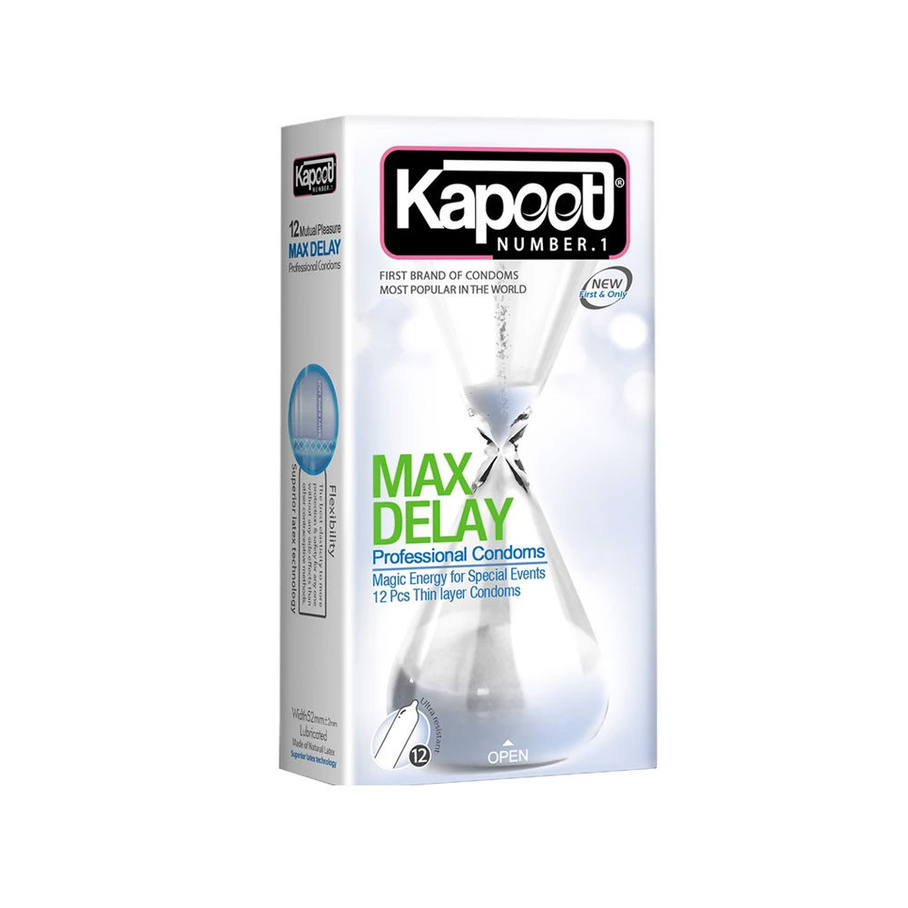 کاندوم تاخیری کاپوت مدل Max Delay بسته 12 عددی