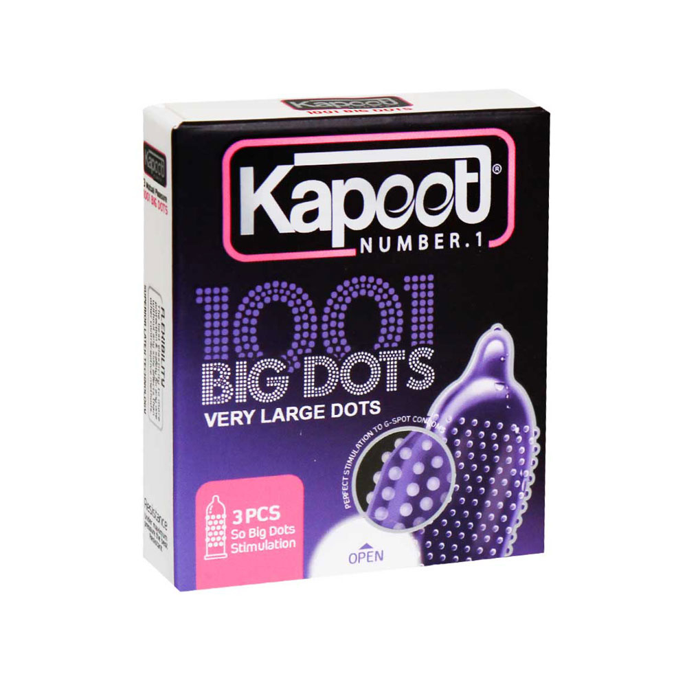 کاندوم کاپوت مدل BIG DOTS بسته 3 عددی