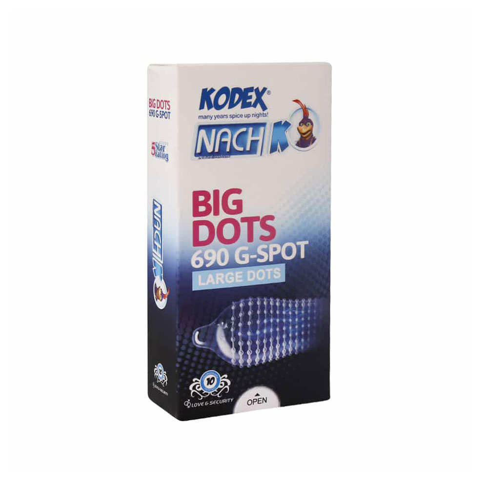 کاندوم کدکس مدل BIG DOTS بسته 10 عددی