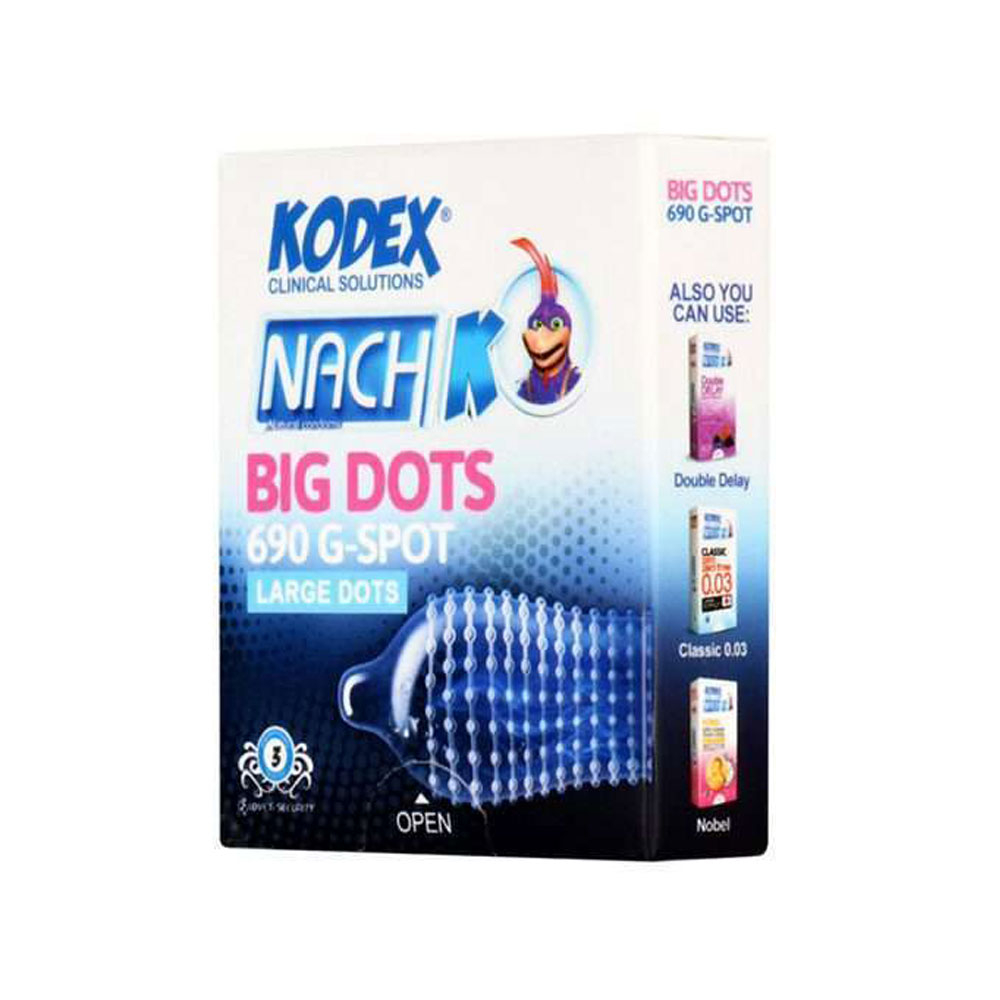 کاندوم کدکس مدل BIG DOTS بسته 3عددی
