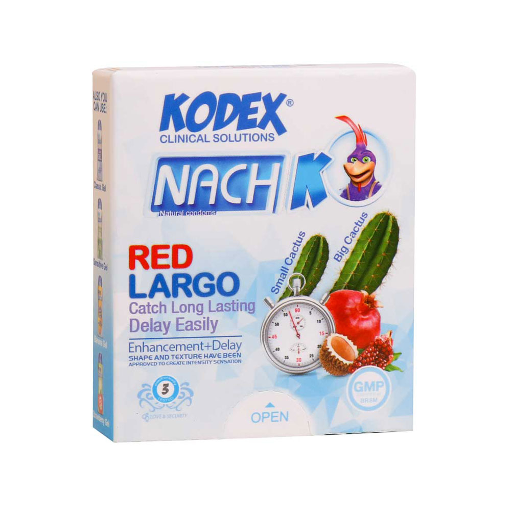 کاندوم کدکس مدل Red Largo بسته 3عددی