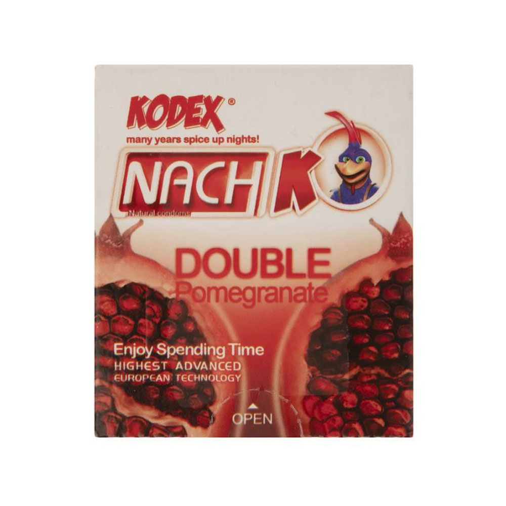 Kodex Double Pomegranate Condom 3PSC کاندوم کدکس مدل Double Pomegranate بسته 3عددی