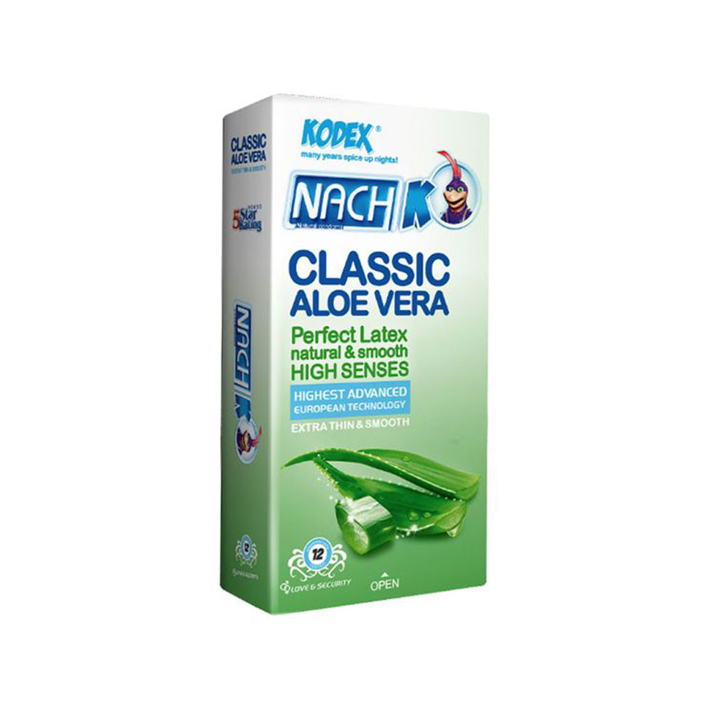 کاندوم کدکس کلاسیک مدلAloe Vera  بسته12عددی