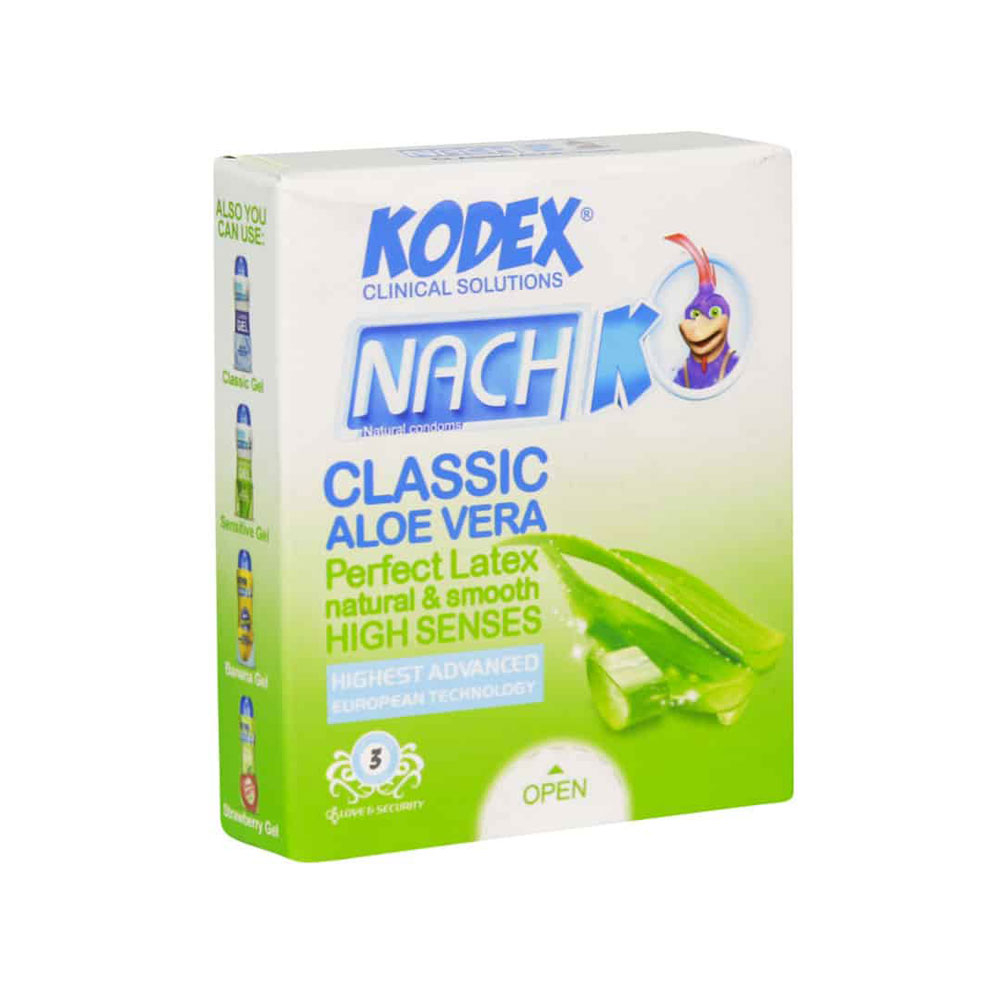کاندوم کدکس کلاسیک مدلAloe Vera بسته 3عددی