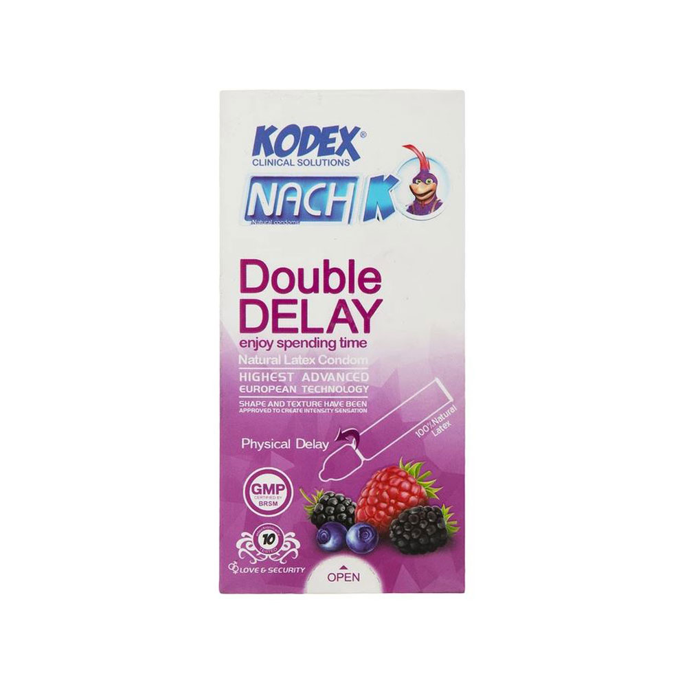 Kodex Double Delay CONDOM 10PCS کاندوم تاخیری کدکس مدل Double Delay بسته 10عددی