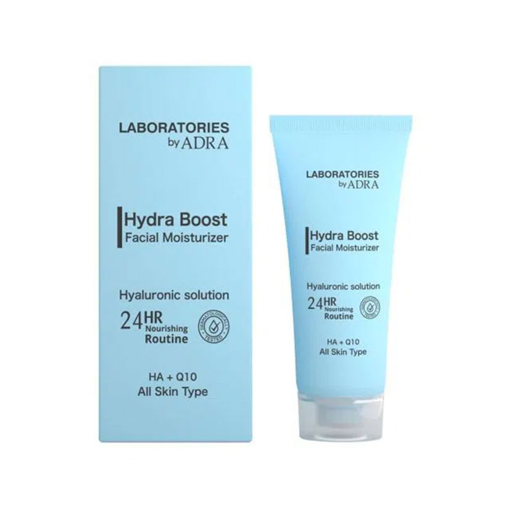 تصویر کرم  آبرسان قوي دست و صورت هيالورونيک اسيد لابراتوریز آدرا