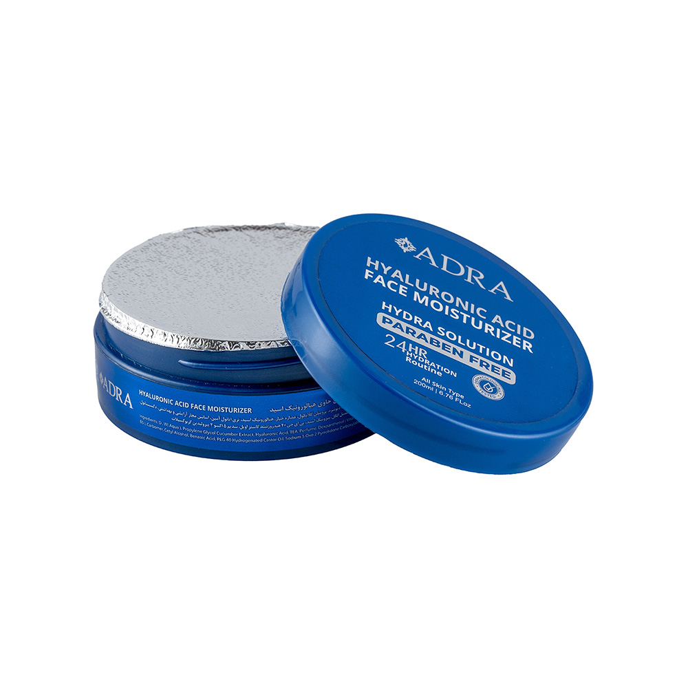 تصویر کرم مرطوب کننده و آبرسان هيالورونیک اسید آدرا