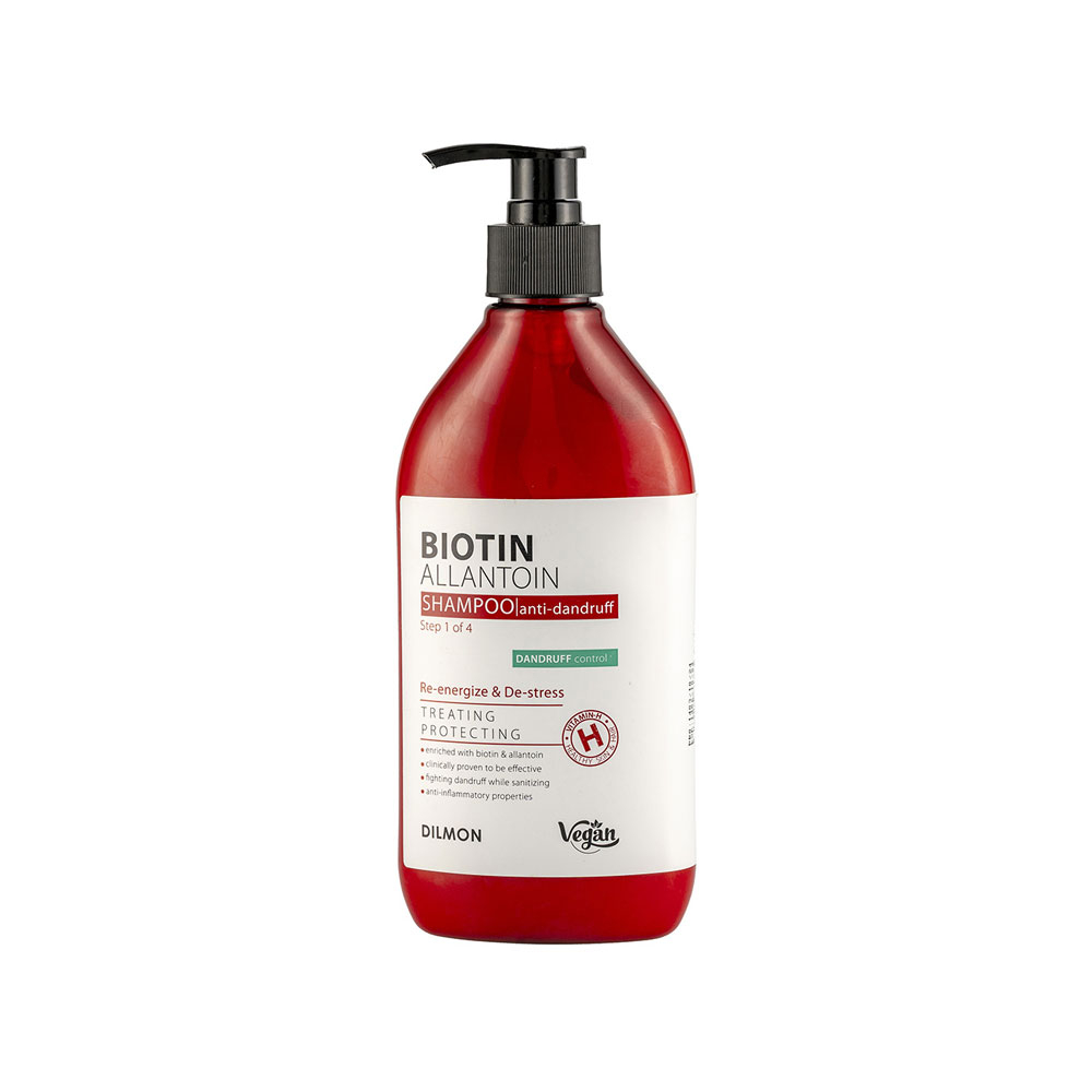 Dilmon Biotin And Allantoin Shampoo Anti Dandruff 385 ml شامپو ضد شوره دیلمون حاوی بیوتین و آلانتوئین حجم 385 میل
