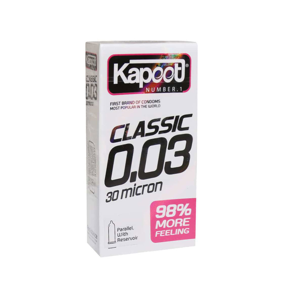 کاندوم کلاسیک کاپوت مدل 30 میکرون بسته 10عددی