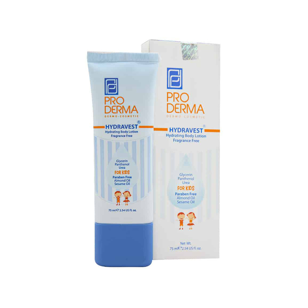 Pro Derma Hydravest Hydrating Body Lotion for Kid تصویر لوسیون مرطوب کننده صورت و بدن کودک پرودرما
