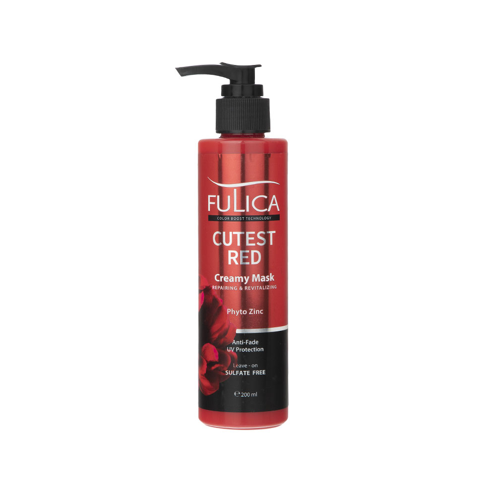 FULICA Repairing & revitalizing creamy mask 200ml کرم پمپی تقویت کننده و ترمیم کننده فولیکا مناسب موهای قرمز 200 میل