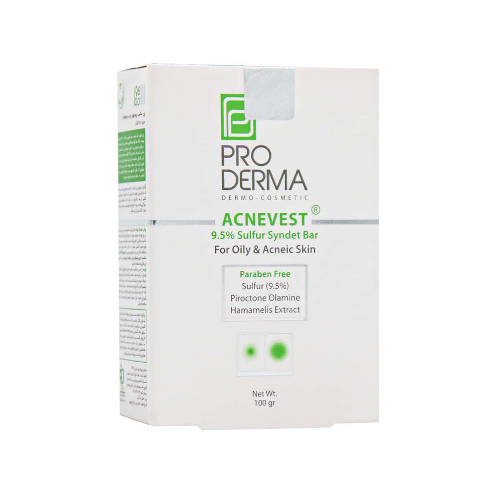 پن حاوی 9.5% گوگرد پرودرما مناسب پوست های چرب و جوشدار