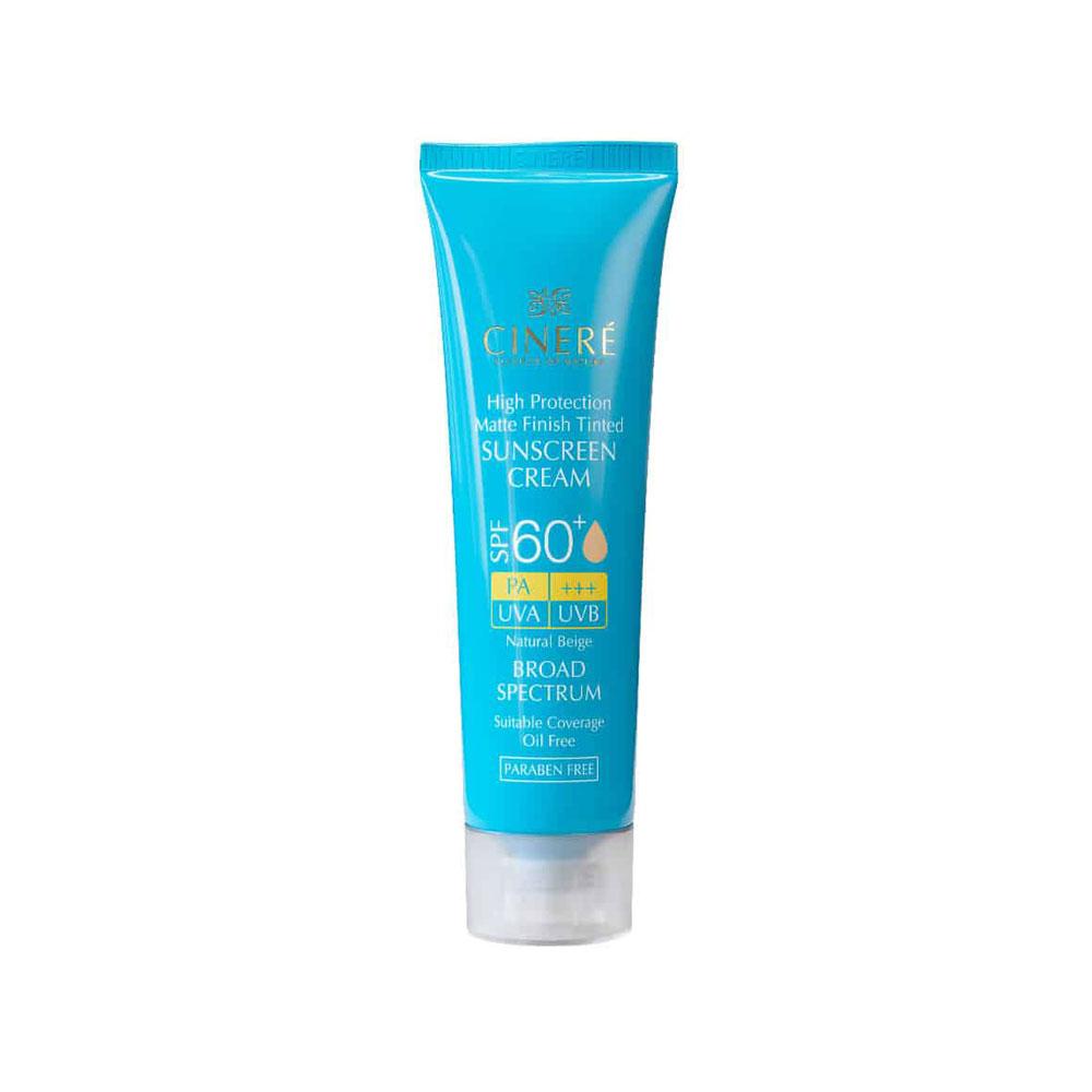 کرم ضد آفتاب رنگی SPF60 سینره مناسب پوست چرب 50میل
