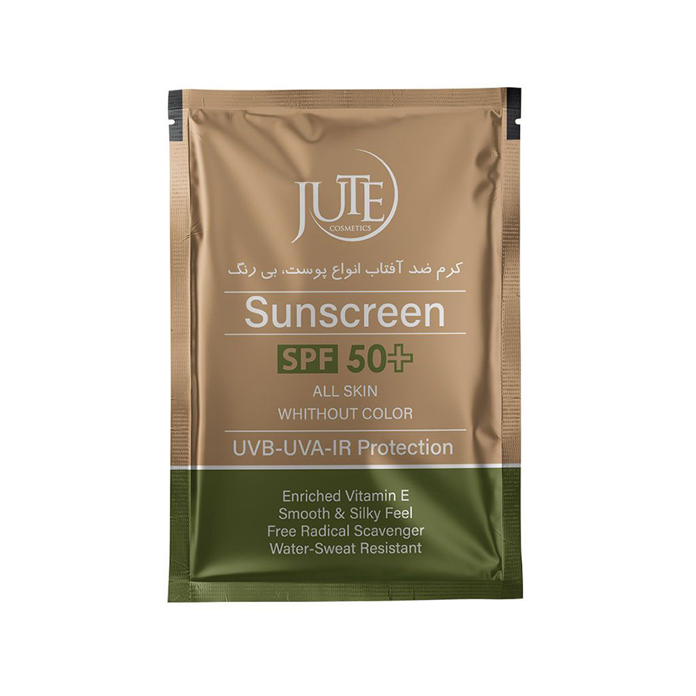 کرم ضد آفتاب بی رنگ SPF50 ساشه ای ژوت مناسب انواع پوست