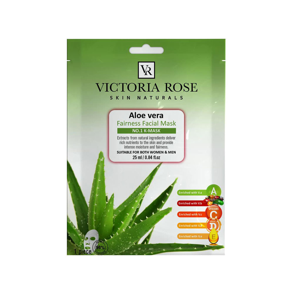 Victoria Rose Aloevera Face Sheet Mask ماسک صورت ورقه ای ویکتوریا رز حاوی عصاره آلوئه ورا