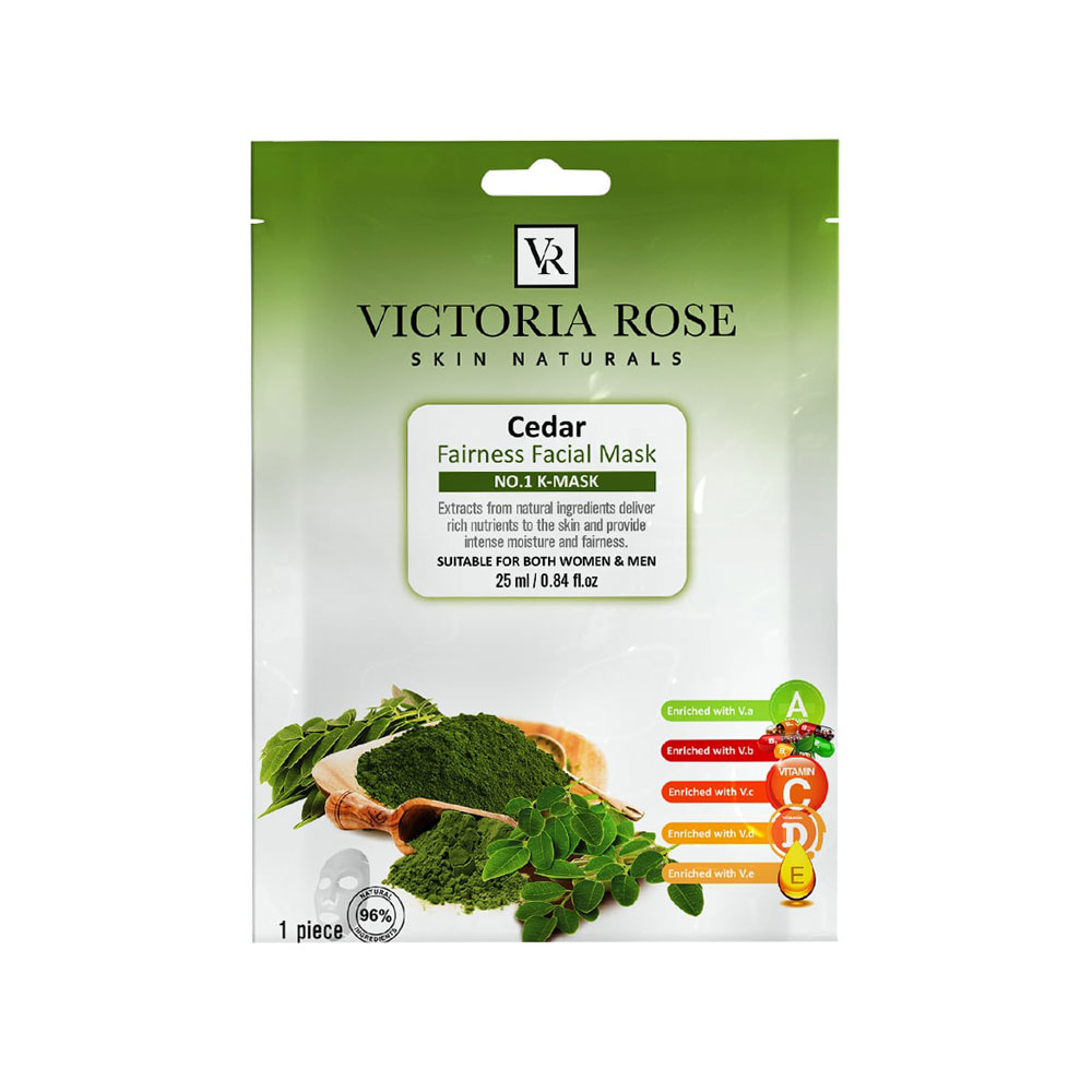 Victoria Cedar Face Sheet Mask ماسک صورت ورقه ای ویکتوریا رز حاوی عصاره سدر