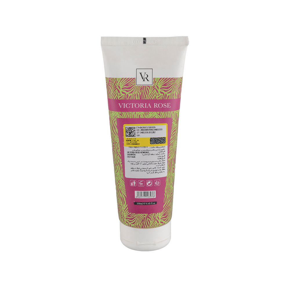 شامپو ویکتوریا رز مدل Romance مناسب موهای چرب