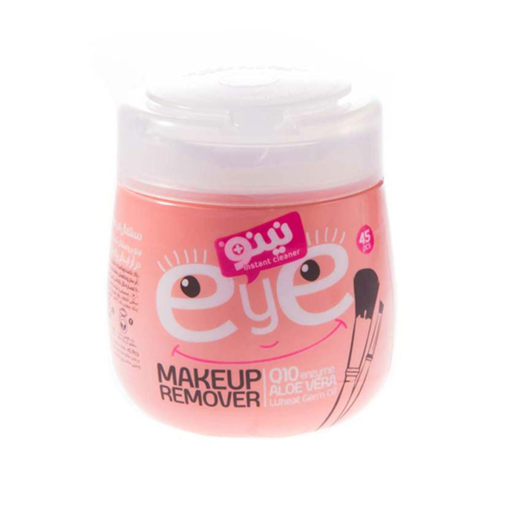 دستمال مرطوب پاک کننده آرایش دور چشم نینو Nino