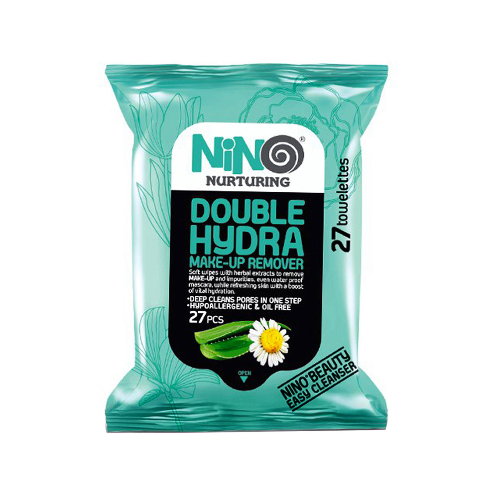 Nino Double Hydra MakeUp Remover دستمال مرطوب پاک کننده آرایش آبرسان نینو