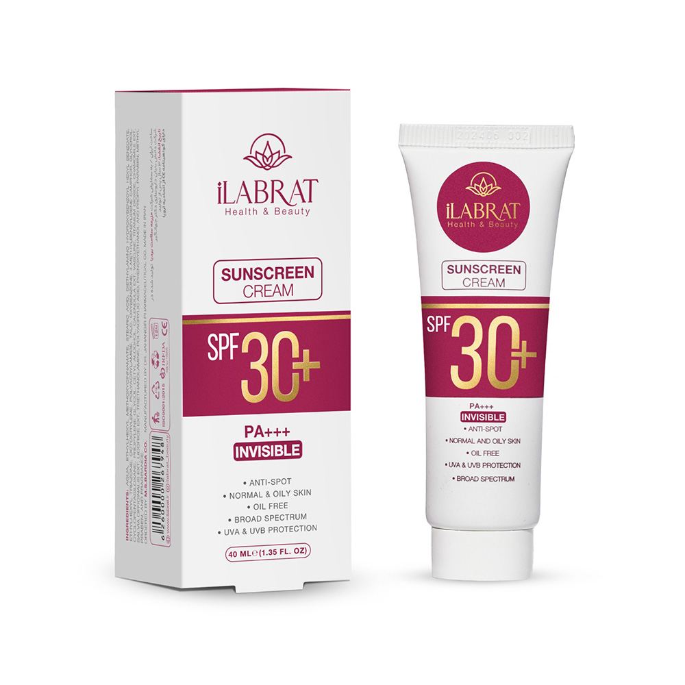 کرم ضد آفتاب و ضد لک بی رنگ فاقد چربی SPF 30 ایلابرت
