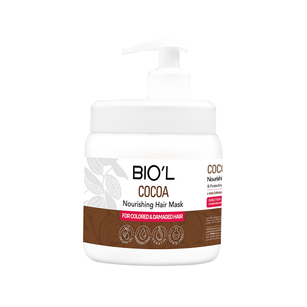 ماسک مو کاکائو بیول مناسب موی رنگ شده و آسیب دیده