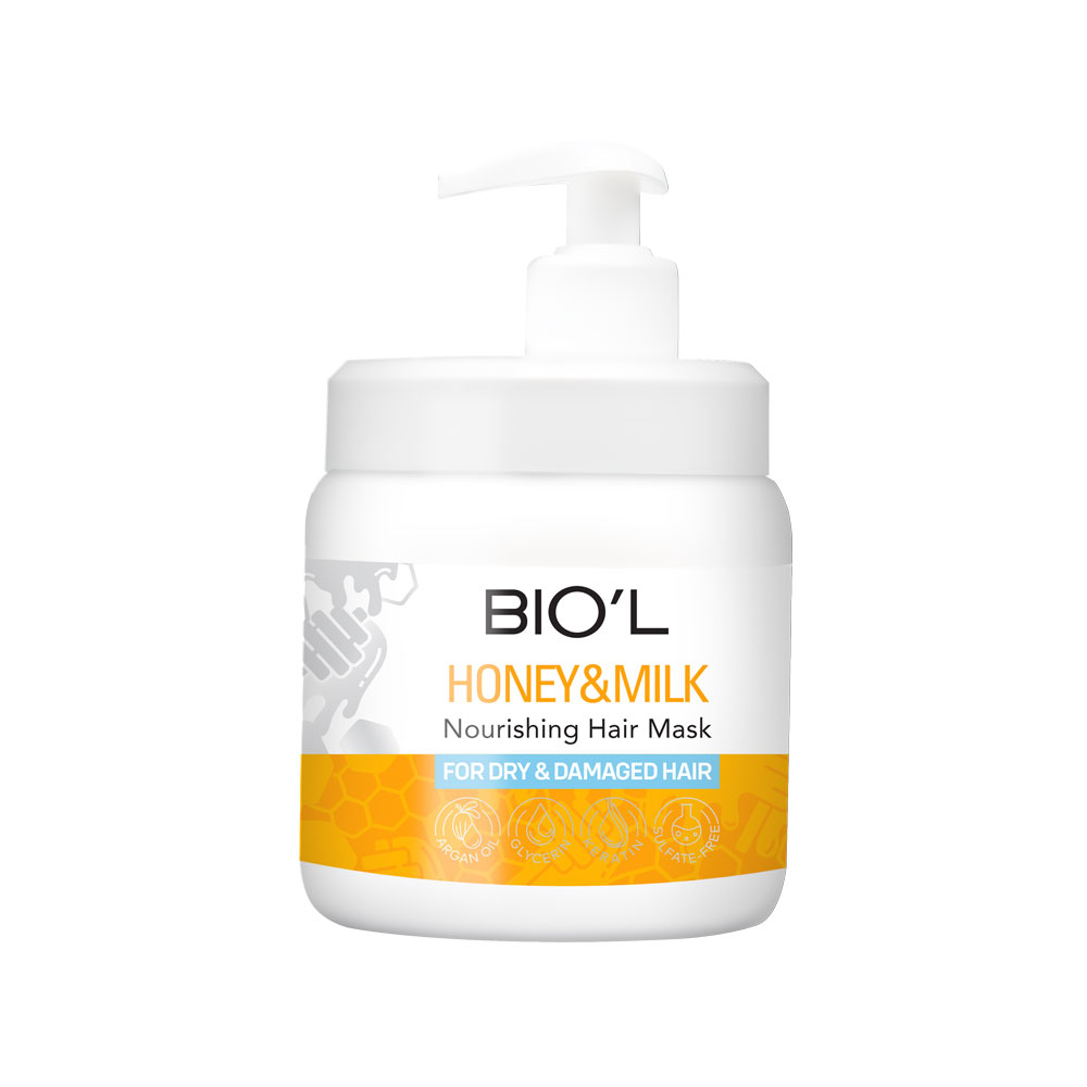 ماسک مو  شیر و عسل بیول مناسب موی آسیب دیده 500میل