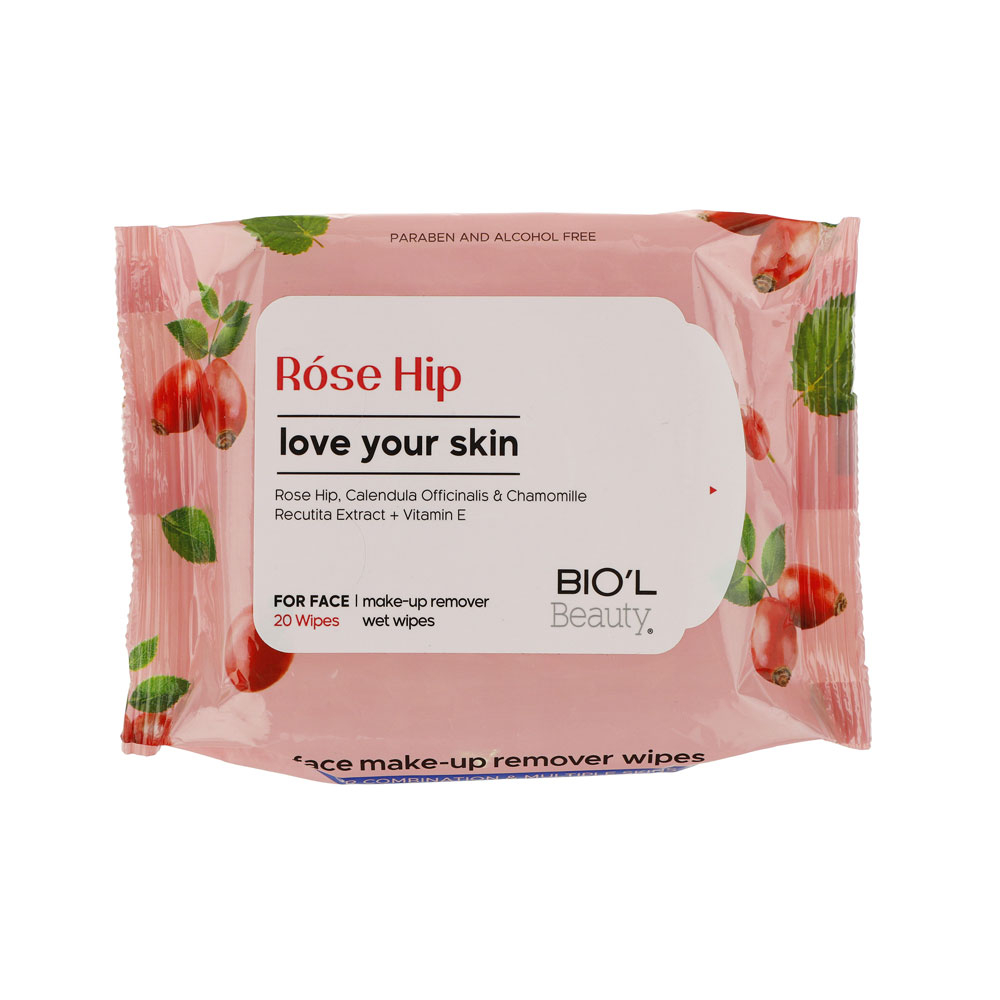 دستمال مرطوب بیول مدل Rose Hip بسته 20عددی