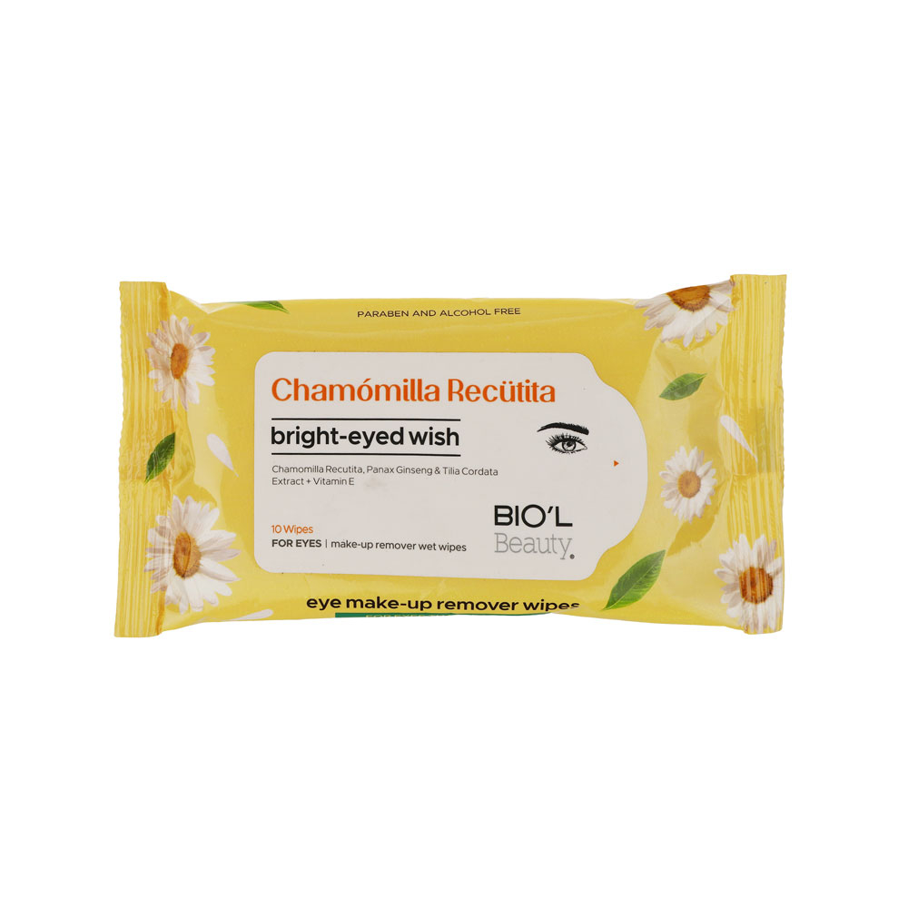 دستمال مرطوب پاک کننده آرایش چشم بیول بسته10عددی