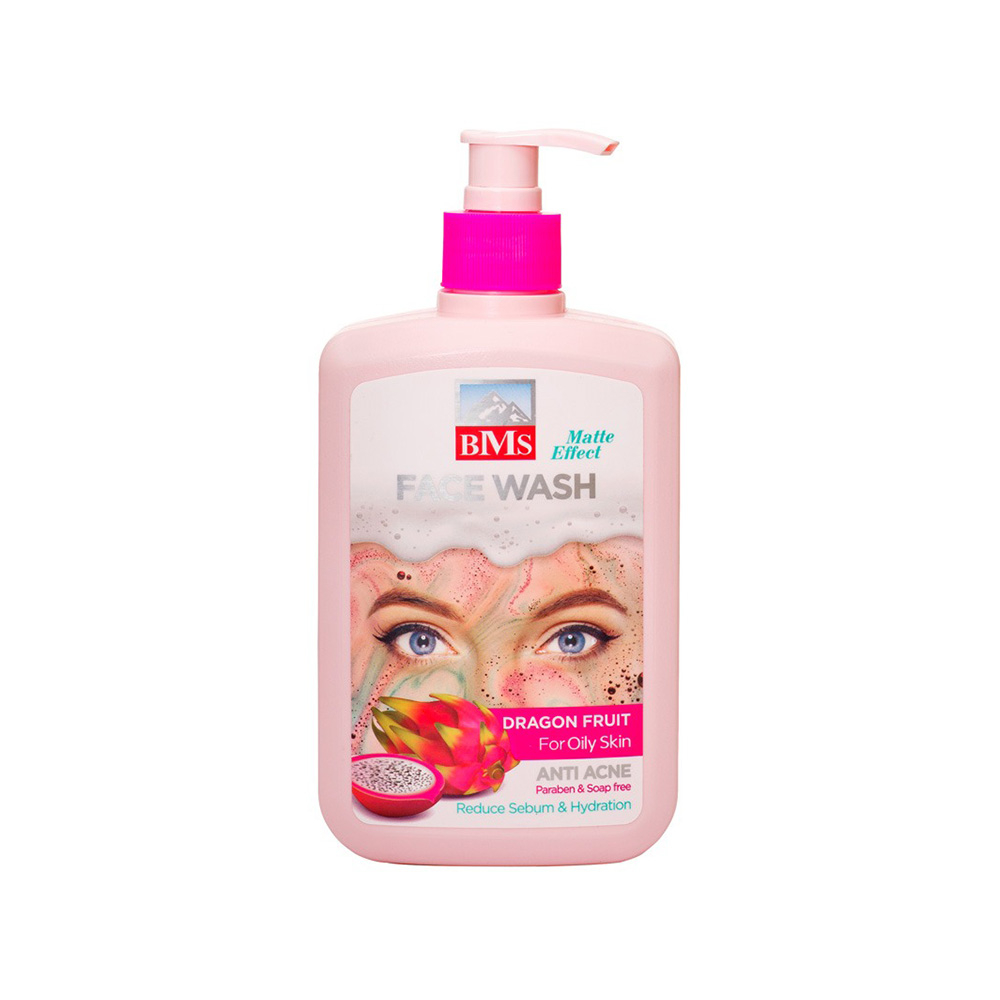 ژل شستشوی صورت بی ام اس حاوی عصاره دراگون فروت مناسب پوست چرب