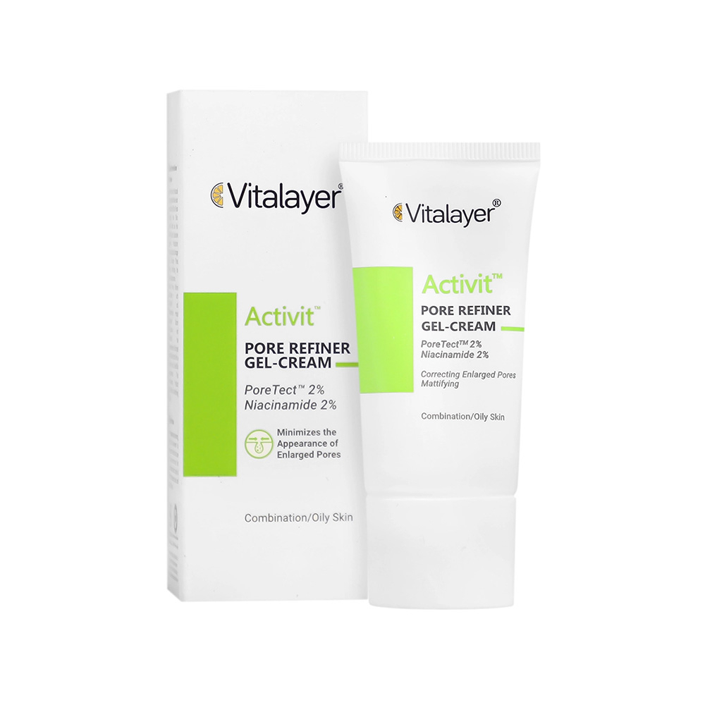 ژل کرم اصلاح کننده منافذ پوست ویتالیر مدل Activit مناسب پوست چرب و مختلط