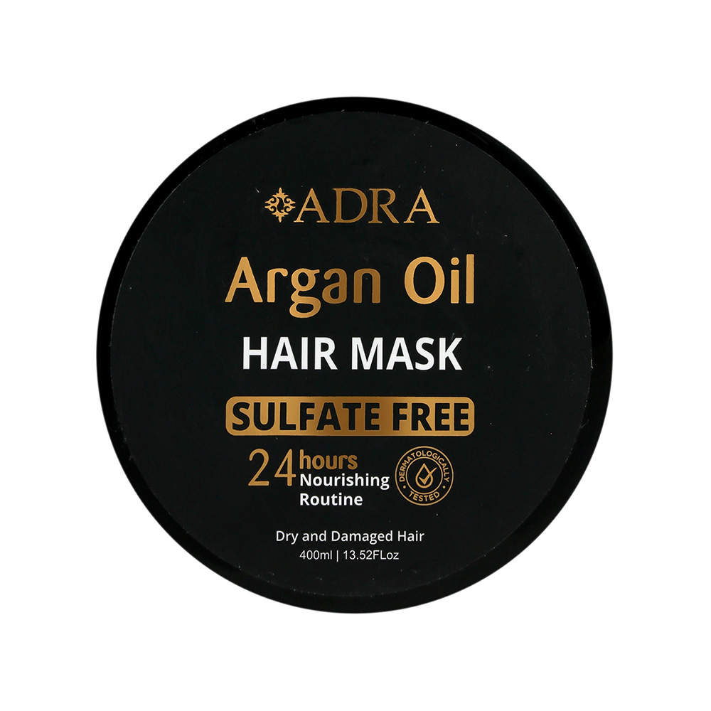 ماسک مو فاقد سولفات آدرا حاوی روغن آرگان مناسب موی خشک و آسیب دیده