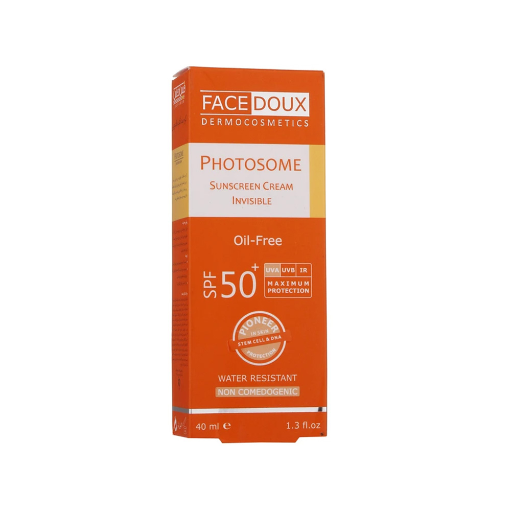 کرم ضد آفتاب بی رنگ SPF50 فیس دوکس فتوزوم 40 میل