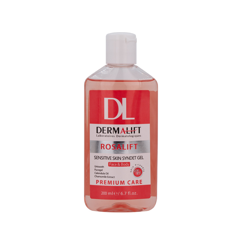 ژل شستشـوی غیرصابونی درمالیفت مدل Rosalift مناسب پوست حساس