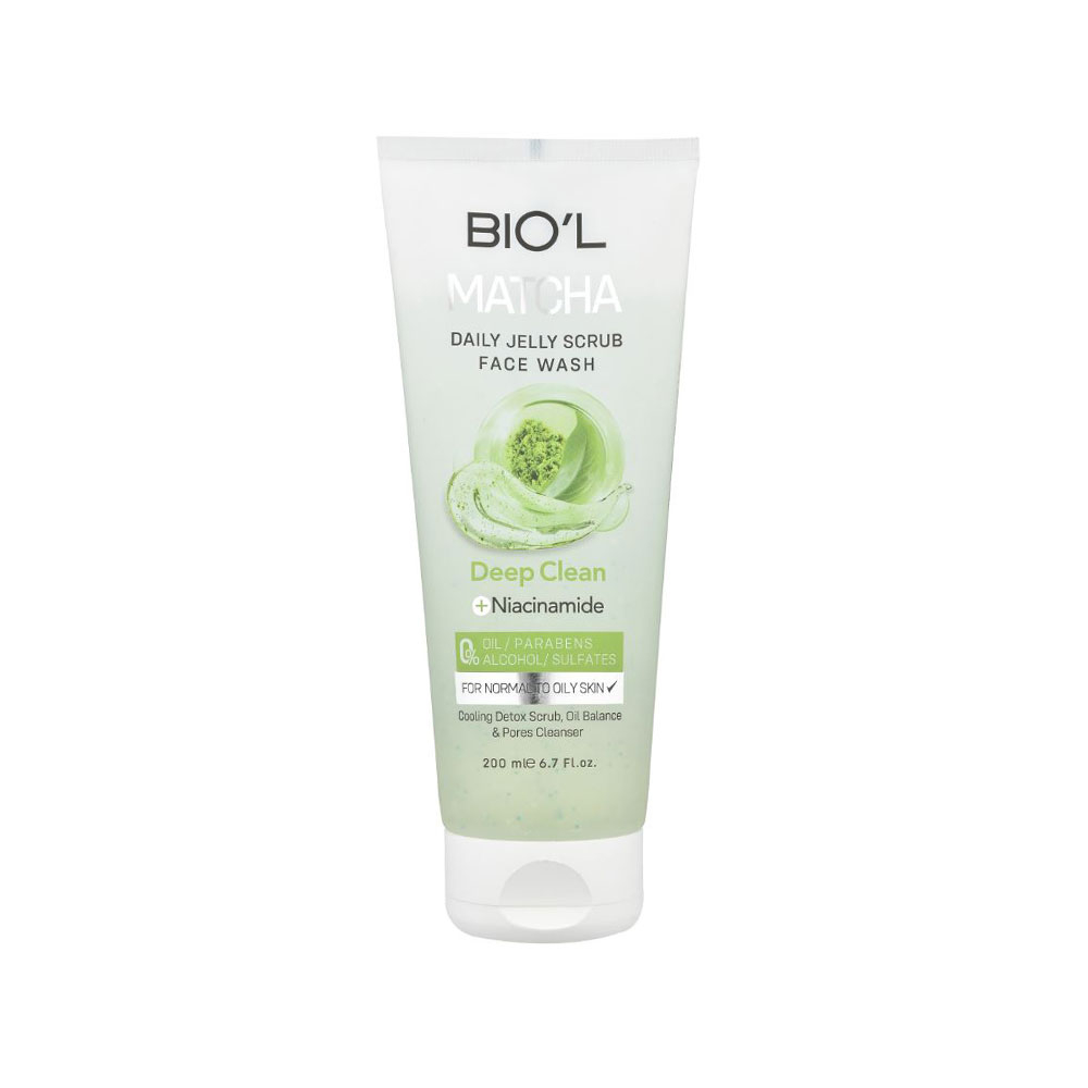 ژل شستشوی صورت بیول حاوی عصاره ماچا مناسب پوست نرمال تا چرب 200 میل