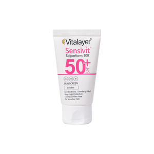 کرم ضد آفتاب پوست حساس بی رنگ SPF50 ویتالیر VITALAYER