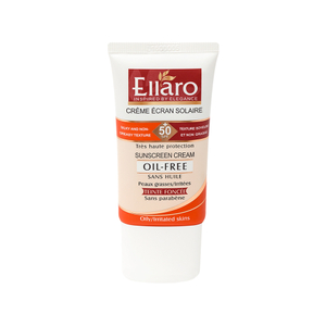 کرم ضدآفتاب با پوشش کرم پودری فاقد چربی SPF50 الارو Ellaro Sunscreen Cream-Oil Free