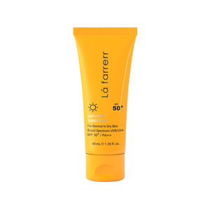 کرم ضد آفتاب و ضد لک بی‌ رنگ SPF50 لافارر مناسب پوست خشک و معمولی 40میل