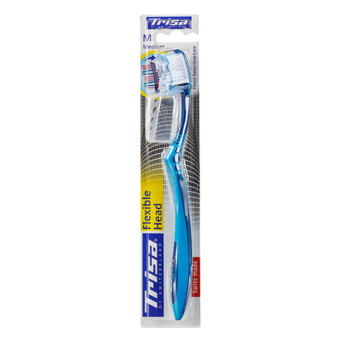 مسواک FLEXIBLE HEAD متوسط با محافظ تریزا TRISA
