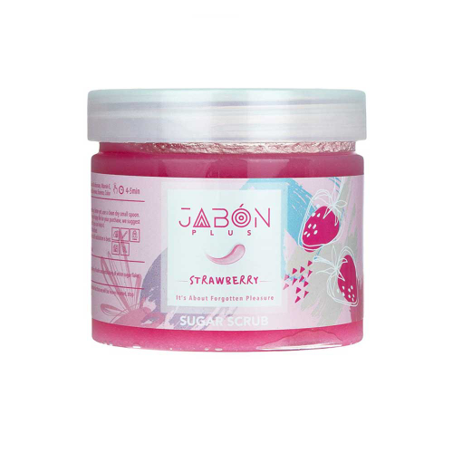 اسکراب شکری توت فرنگی مناسب دست، پا و بدن 450 گرمی ژبن پلاس JABON PLUS 