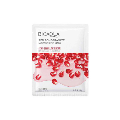 ماسک صورت ورقه ای انار قرمز بیوآکوا BIOAQUA