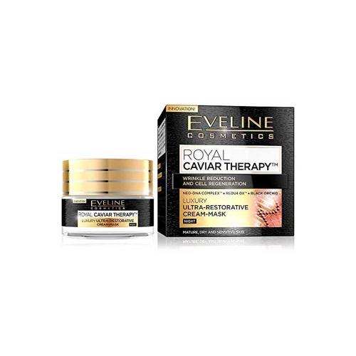 کرم ماسک شب Royal Caviar Therapy اولاین Eveline