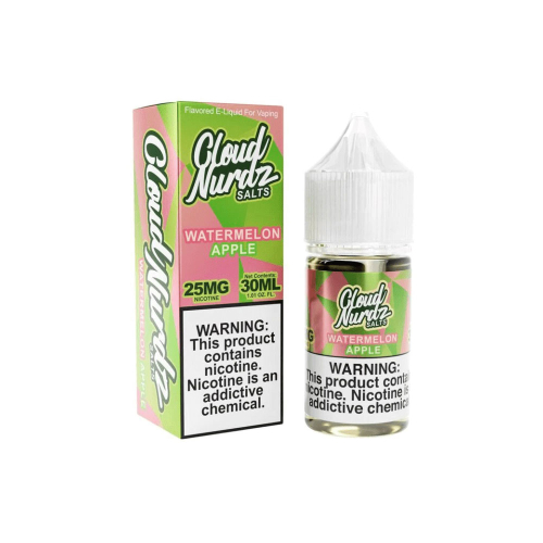 سالت نیکوتین هندوانه و سیب 25mg/ml کلود نوردز CLOUD NURDZ